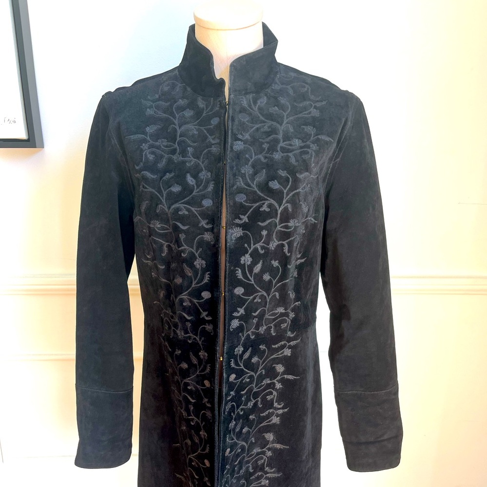 Jacket coat LAL Live a Little size L Leather black with decorations